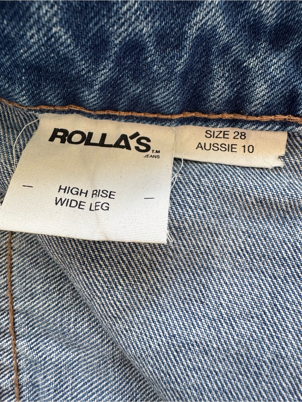 ROLLA'S Wide Leg High-Rise Jeans - Medium Blue - Picture 5 of 5